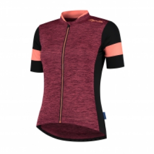 Dames fietsshirt Charm 2.0 Zwart/coral