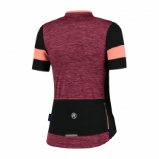 Dames fietsshirt Charm 2.0 Zwart/coral