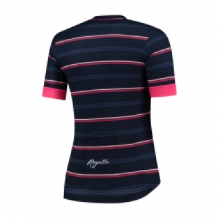 Dames fietsshirt Stripe Blauw/pink