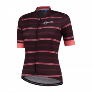 Dames fietsshirt Stripe Bordeaux/pink