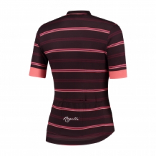 Dames fietsshirt Stripe Bordeaux/pink