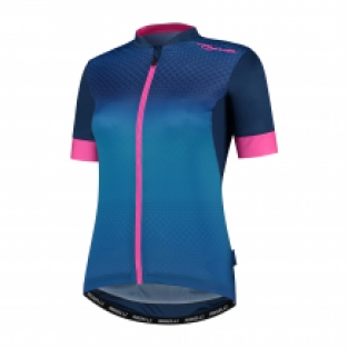 Dames fietsshirt Lux Blauw/pink