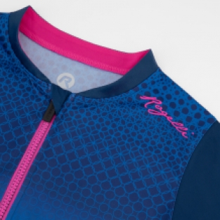 Dames fietsshirt Lux Blauw/pink