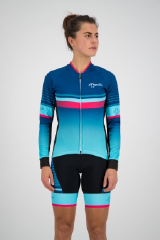 Dames fietsshirt LM Impress Blauw/roze