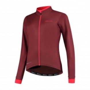 Essential Dames fietsshirt LM Bordeaux/coral