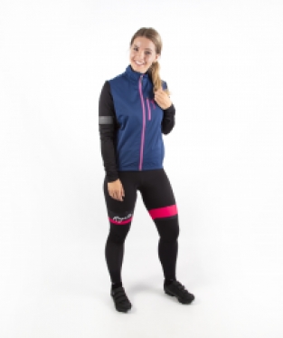 Transition Dames winterjack Zwart/blauw/roze