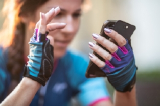 Zomer fietshandschoenen Impress Blauw/roze