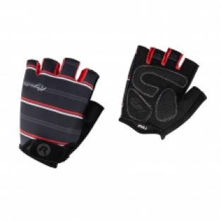 Dames set Stripe handschoenen en sokken Zwart/rood
