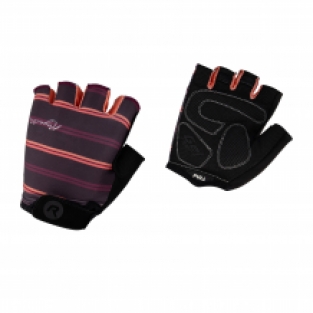 Dames zomer handschoenen Stripe Bordeaux/coral