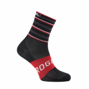 Dames set Stripe handschoenen en sokken Zwart/rood