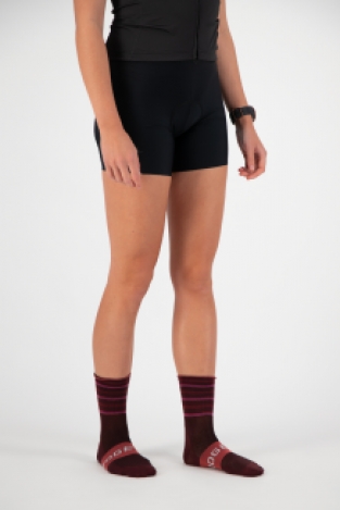 Dames fietssokken Stripe Bordeaux/coral