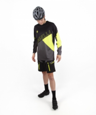 Adventure MTB Shirt LM  2.0 Zwart/grijs/fluor