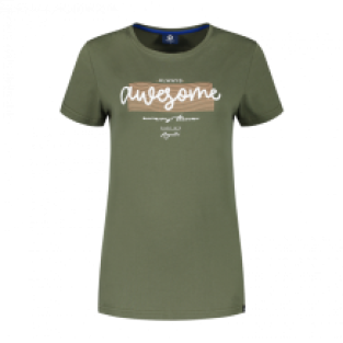 Enjoy Life Graphic T-shirt Dames Groen