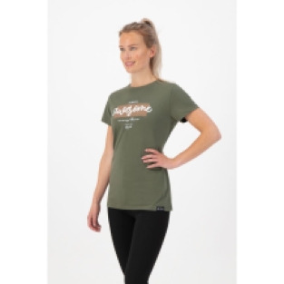Enjoy Life Graphic T-shirt Dames Groen