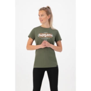 Enjoy Life Graphic T-shirt Dames Groen