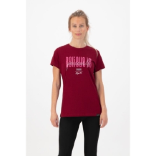 Enjoy Life Graphic T-shirt Dames Bordeux/rood