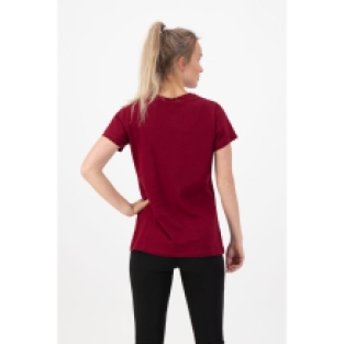Enjoy Life Graphic T-shirt Dames Bordeux/rood