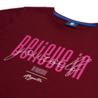 Enjoy Life Graphic T-shirt Dames Bordeux/rood