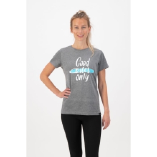 Enjoy Life Graphic T-shirt Dames Grijs