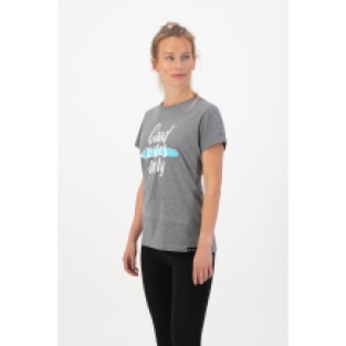 Enjoy Life Graphic T-shirt Dames Grijs