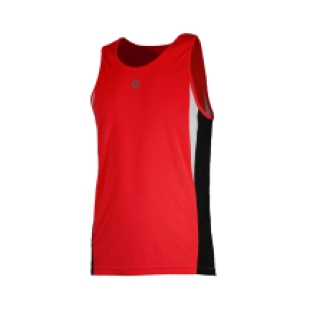 Darby Hardloop Tanktop Heren Rood/Wit/Zwart
