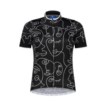 Faces Fietsshirt Dames Zwart wit