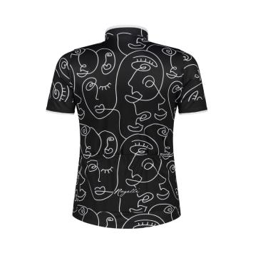 Faces Fietsshirt Dames Zwart wit