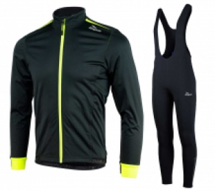 2 Delig schaatsset Core - Pesaro 2.0 jack Zwart/fluor  en Perano  salopet ZONDER zeem