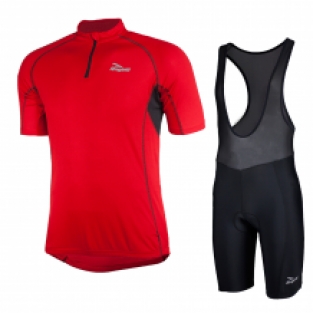 2 Delig Perugia Rood fietsset met Basic broek