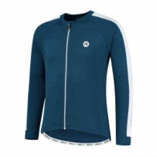 Heren  fietsshirt Explore Lange Mouwen Blauw/wit