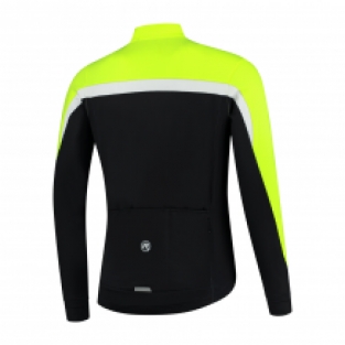 Heren fietsshirt Course met lange mouwen Zwart/fluorgeel Zwart/fluor geel