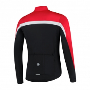 Heren fietsshirt Course Lange mouwen Zwart/rood/wit