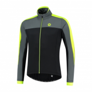 Heren Winterjack Freeze Zwart/grijs/fluor