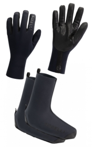 2 Delig set Neoflex Handschoenen en overschoenen Zwart
