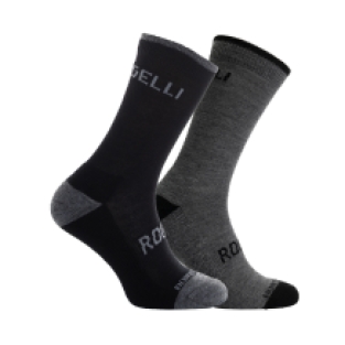 Merino Wool Sokken 2-pack Grijs/Zwart