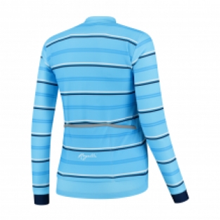 Dames Winterjack Stripe Blauw