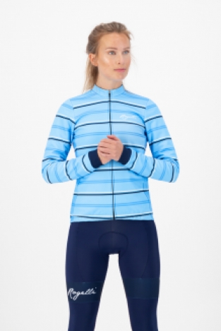 Dames Winterjack Stripe Blauw