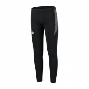 Heren hardloop broek Anjoy Zwart/fluor geel