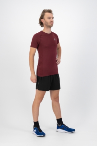 Essential Sportshirt Heren Bordeaux/Melange