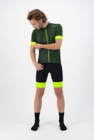 Dusk Fietsshirt Heren Groen/Fluor geel