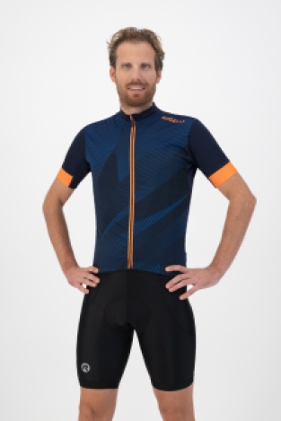 Dusk Fietsshirt Heren Blauw/Oranje