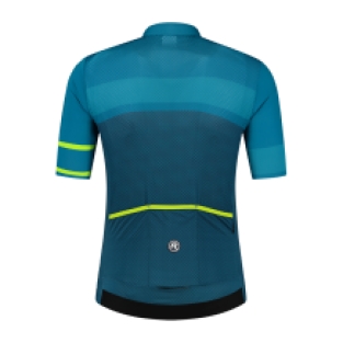 Block Fietsshirt Heren Blauw/Lime