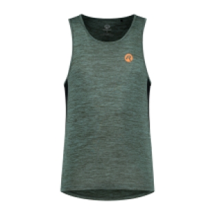 Jake Hardloop Tanktop Heren Groen/Oranje/Zwart