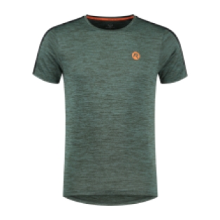 Jake Hardloopshirt Heren Groen/Oranje/Zwart