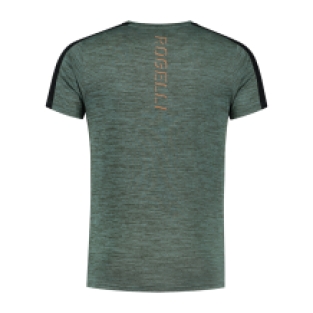 Jake Hardloopshirt Heren Groen/Oranje/Zwart