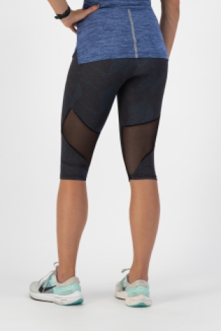 June Hardloopcapri Dames Blauw/Roze