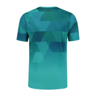 Geometric Hardloopshirt Heren Turquois