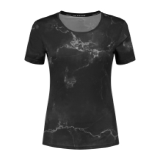 Marble Hardloopshirt Dames Zwart
