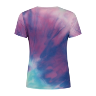 Tie Dye Hardloopshirt Dames Paars/Blauw