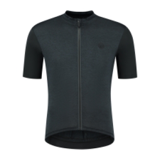 Melange Fietsshirt Heren Zwart/Grijs